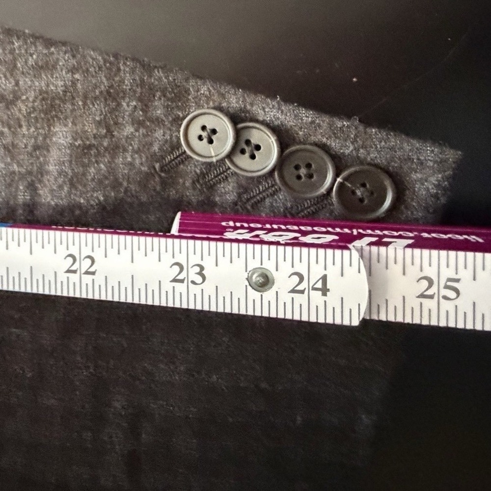 Z Zegna 54R 44R Gray Micro Check Blazer Italian Wool Blend Cut Tag Drop 8 - Picture 9 of 14